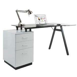 Escritorios para oficina White glass