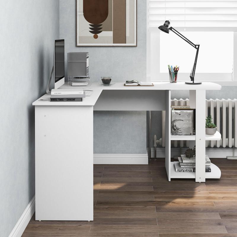 escritorio en forma de l para computadora oficina estudio mueble