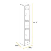 Locker metálico 2 puertas