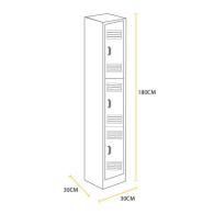 Locker metálico 3 puertas