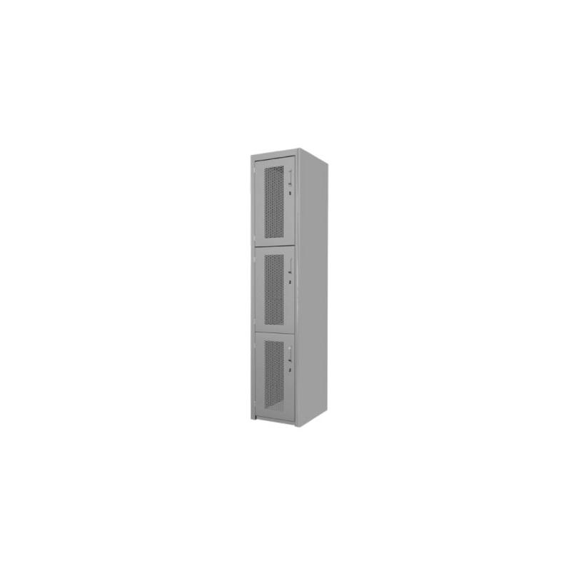 Locker Metálico Ventilado de 3 Puertas para Oficina - Inicio - Muebles de oficina de alta calidad al mejor precio 