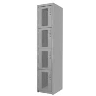 Locker Metálico Ventilado 4 Puertas para Oficina