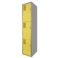 Locker Color Amarillo - 3 puertas