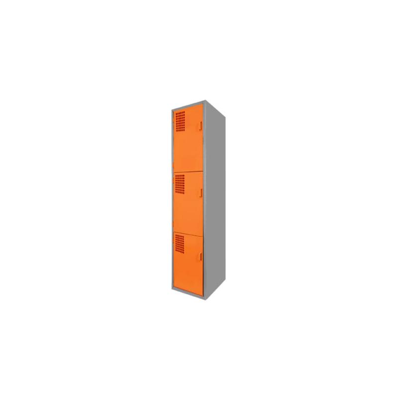 Locker Color Naranja - 3 puertas