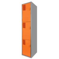 Locker Color Naranja - 3 puertas