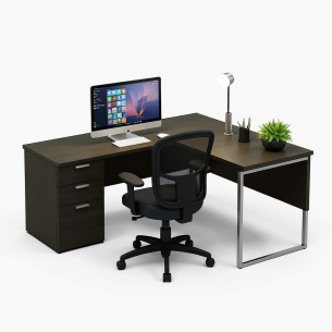 Escritorio de oficina mueble corner gray