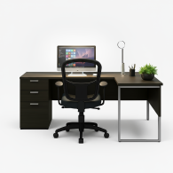 Escritorio de oficina mueble corner gray