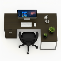 Escritorio de oficina mueble corner gray