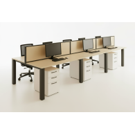 Estación de Trabajo WHITE TEAM | Estación de Trabajo Modular para Oficina