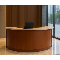 Recepción Boré para Oficina – Diseño curvo, funcional y ejecutivo