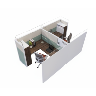 Estacion de trabajo de oficina de cubiculo