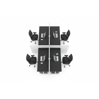 Escritorio de estacion de trabajo de oficina WorkZone Quad