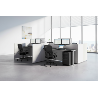 Escritorio de estacion de trabajo de oficina WorkZone Quad