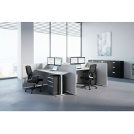 Escritorio de estacion de trabajo de oficina WorkZone Quad