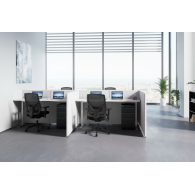Escritorio de estacion de trabajo de oficina WorkZone Quad