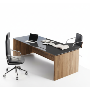 Escritorio Ejecutivo BLACK GLASS