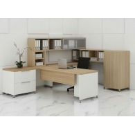 Escritorio Ejecutivo RAK con Librero | Mueble de Oficina