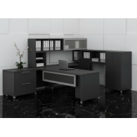 Escritorio Ejecutivo RAK con Librero | Mueble de Oficina