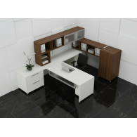 Escritorio Ejecutivo RAK con Librero | Mueble de Oficina