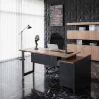 Escritorio Ejecutivo Avanzato en L | Mueble de Oficina Moderno