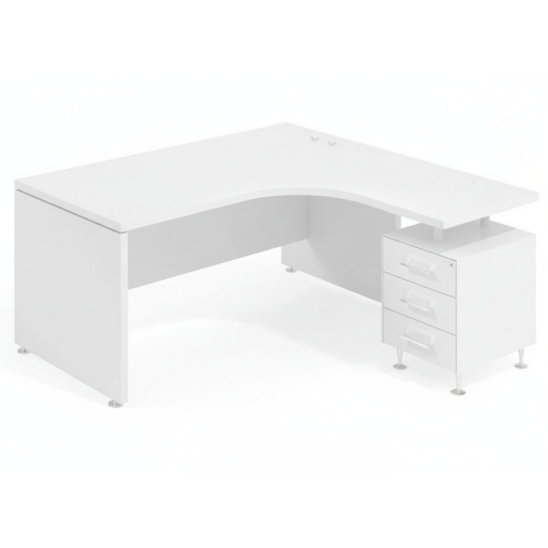 Escritorio Blanco - Industrial - Escritorios en L - Muebles de oficina de alta calidad al mejor precio 