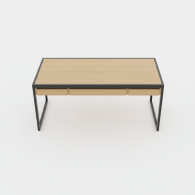 Escritorio industrial  envejecido rústico con 2 cajones