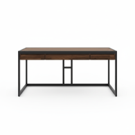 Escritorio industrial  envejecido rústico con 2 cajones