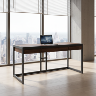 Escritorio industrial  envejecido rústico con 2 cajones