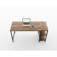 Escritorio industrial acabado de roble vintage