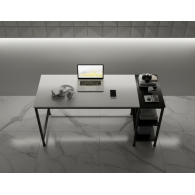 Escritorio industrial acabado de roble vintage