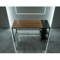 Escritorio industrial acabado de roble vintage