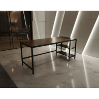 Escritorio industrial acabado de roble vintage