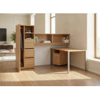 Estación de Trabajo SANTER con Escritorio y Librero | Mueble de Oficina