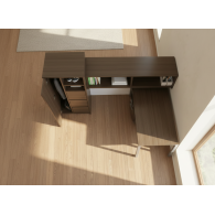 Estación de Trabajo SANTER con Escritorio y Librero | Mueble de Oficina