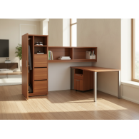 Estación de Trabajo SANTER con Escritorio y Librero | Mueble de Oficina