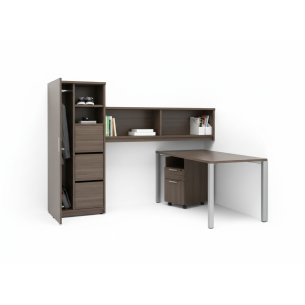 Estación de Trabajo SANTER con Escritorio y Librero | Mueble de Oficina