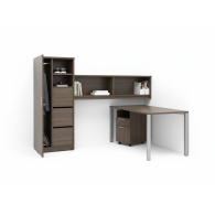 Estación de Trabajo SANTER con Escritorio y Librero | Mueble de Oficina