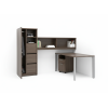 Estación de Trabajo SANTER con Escritorio y Librero | Mueble de Oficina