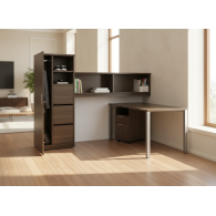 Estación de Trabajo SANTER con Escritorio y Librero | Mueble de Oficina