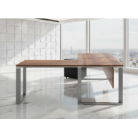 Escritorio de oficina de piel curtida