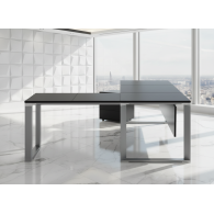 Escritorio de oficina de piel curtida