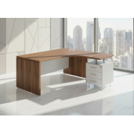 Escritorio en L MINIMAL | Mueble de Oficina con Cajonera