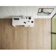 Escritorio De Esquina Reversible En Forma De L Blanco