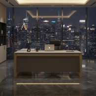 Escritorio Ejecutivo Brown Productive | Muebles de Oficina de Lujo