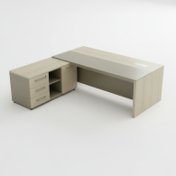 Escritorio Ejecutivo Brown Productive | Muebles de Oficina de Lujo