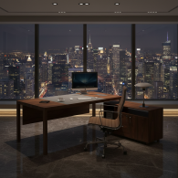 Escritorio moderno de muebles de oficina Escritorio de oficina ejecutivo en forma de L