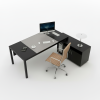 Escritorio moderno de muebles de oficina Escritorio de oficina ejecutivo en forma de L