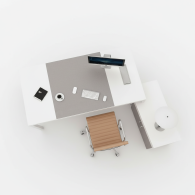 Escritorio moderno de muebles de oficina Escritorio de oficina ejecutivo en forma de L