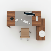 Escritorio moderno de muebles de oficina Escritorio de oficina ejecutivo en forma de L