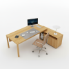 Escritorio moderno de muebles de oficina Escritorio de oficina ejecutivo en forma de L